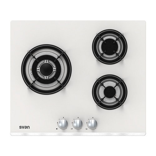 ENCIMERA SVAN SGW3600B GAS 3FGOS BLANCO 6050W 60CM