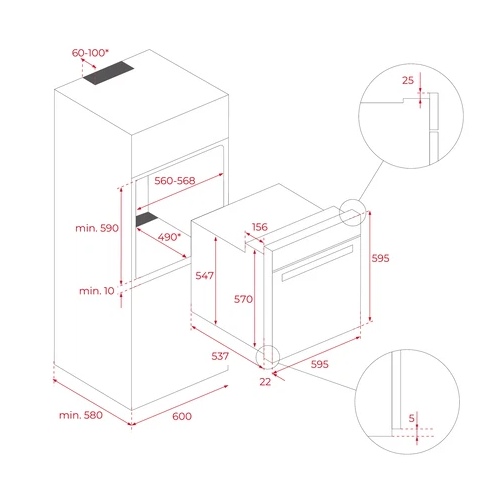HORNO TEKA HLB85 PIROL INFINITY NEGRO A+ 111000056