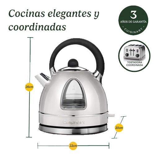 HERVIDOR CUISINART CTK17SE GRIS PERLA 1,7L 3000W