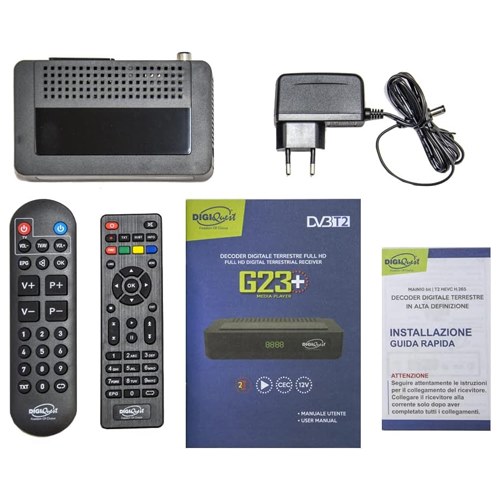 TDT DIGIQUEST G23+ REPRODUCTOR GRABAD DVBT2+2MANDO