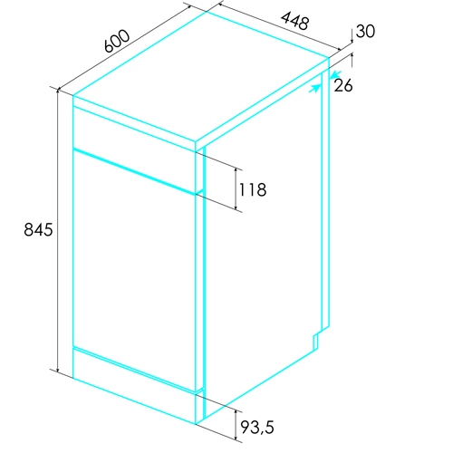 LAVAVAJILLAS EDESA EDW6231X IND 60C INOX 926270320