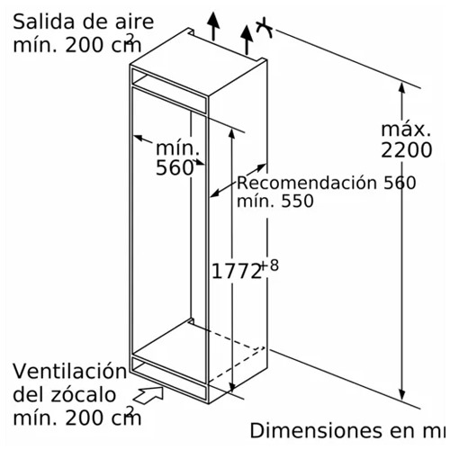 CONGELADOR BOSCH GIN81ACEO INTEG VERT 177,2CM E