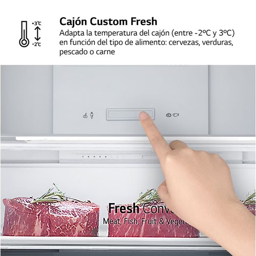 FRIGORIFICO LG GBM22HSADH COMBI 2,04M NF INOX D