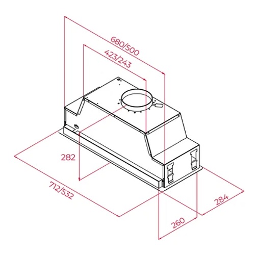 CAMPANA TEKA GFL57760 INTEG ACERO INOX 113100007