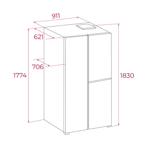 FRIGORIFICO TEKA RLF85950 SBS CRIST NEGR 113430074