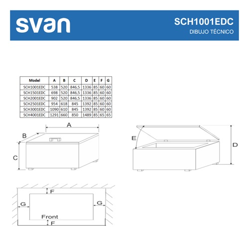 CONGELADOR SVAN SCH1001EDC HORIZ DUAL 98L E