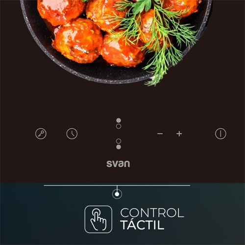 VITROCERAMICA SVAN SV2301 2ZON 3000W 50CM CRIS NEG