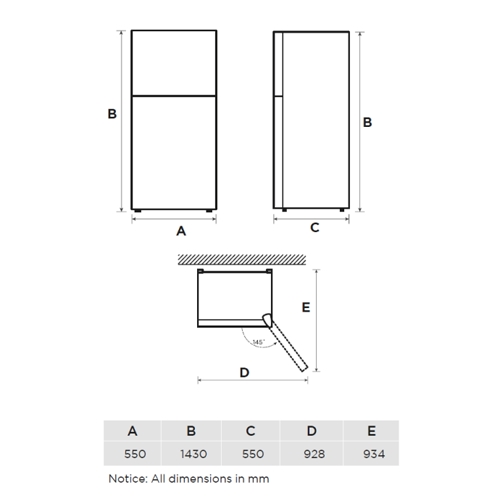 FRIGORIFICO SVAN SF145502EX 2PTAS 143CM INOX 204L