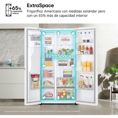 FRIGORIFICO LG GSLC40SWPE SBS BL 179CM E