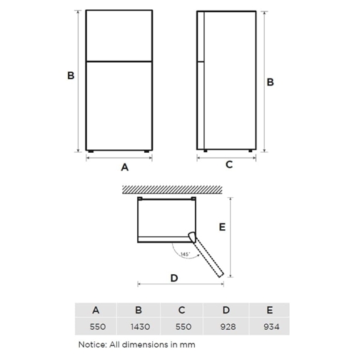 FRIGORIFICO WONDER WF145500EX CICLIC 143CM INOX