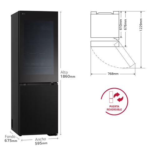 FRIGORIFICO LG GBG5160CEV COMBI 1,86MT 352L C