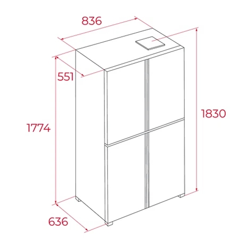 FRIGORIFICO TEKA RMF75820 NF AMER C.NEG 113430080