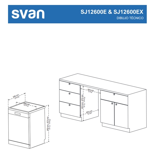 LAVAVAJILLAS SVAN SJ12600EX INDEP 60CM INOX E