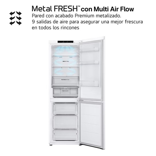 FRIGORIFICO LG GBV3100ASW COMBI BL 1,86M 374L A