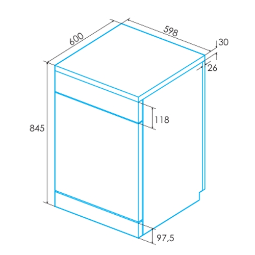 LAVAVAJILLAS EDESA EDW6231WH/A IND 60C D 926270321