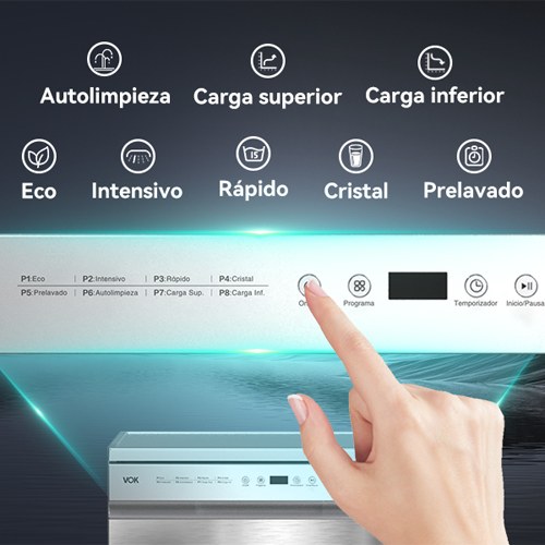 LAVAVAJILLAS VOK EVD14FCSAD INDEP 60CM INOX 14C C