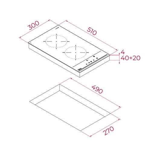 VITROCERAMICA TEKA TZC32000TTC BK 1200W 112550011