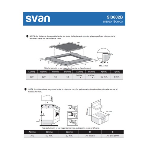 INDUCCION SVAN SI3602B C.NEGRO 3ZNAS