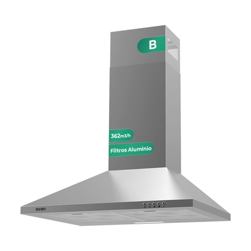 CAMPANA SVAN SCPP601BX PIRAMIDAL INOX CLASEB B