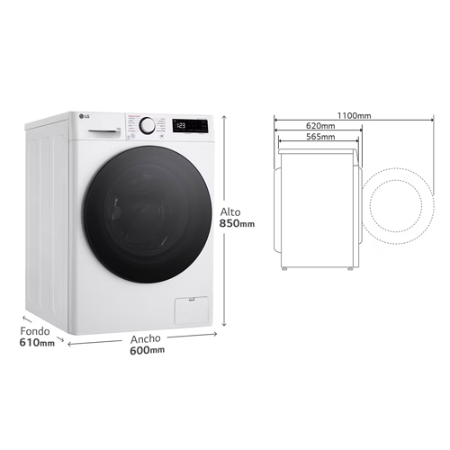 LAVADORA LG F4WR6013AGW INTEL CF 13KG 1400RPM A BL