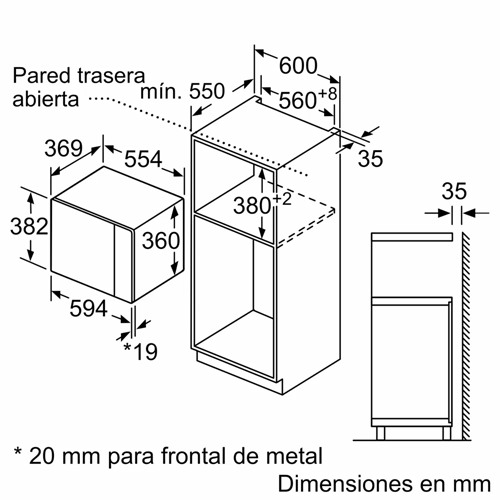 MICROONDAS BALAY 3CG4175G3 INTEG GRILL 59X38CM