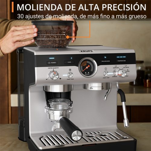CAFETERA KRUPS XP801T10 PROFES CON MOLINILLO INOX