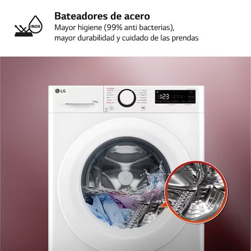 LAVASECADORA LG F4DR5009A3W INTELIG 9/6KG 1400R D