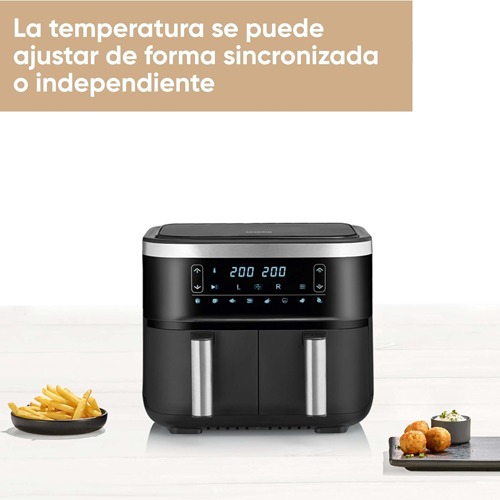 FREIDORA SEVERIN 2453 AIRFRYER 4L NEG DOBLE CESTA