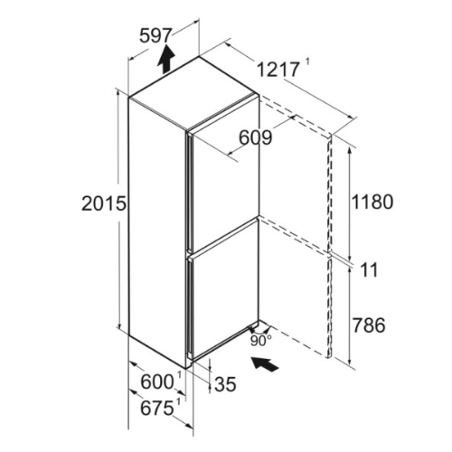 FRIGORIFICO LIEBHERR KGNSF57VB03 COMBI NF INOX B