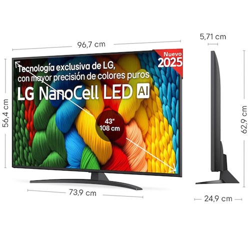 LED LG 43NANO81A6A SMART TV 4K NANOCELL