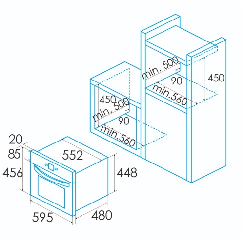 HORNO EDESA EOE4530BK MULTIF 40L A 921270268