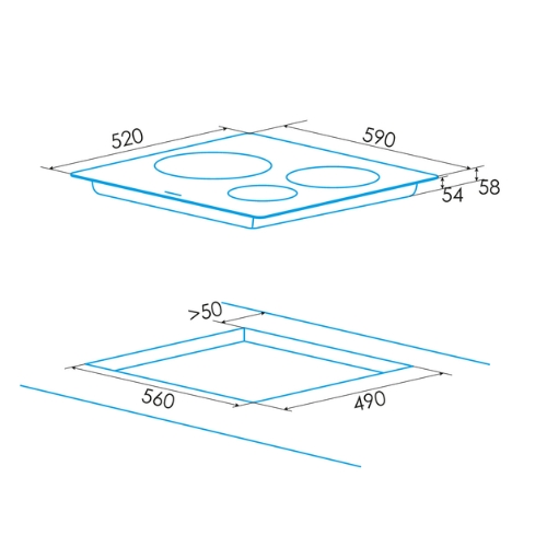 INDUCCION EDESA EIT6329B/C 3ZNAS 922272087