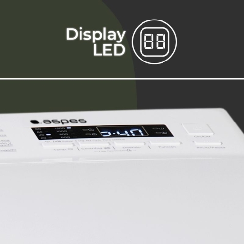 LAVADORA ASPES ALCS8301AI C.SUP 8KG 1300R VAPOR A