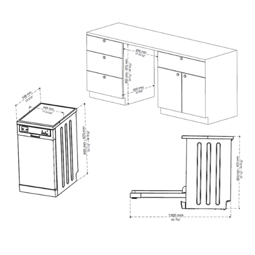 LAVAVAJILLAS SVAN SJ104501EDX IND 45CM INOX E