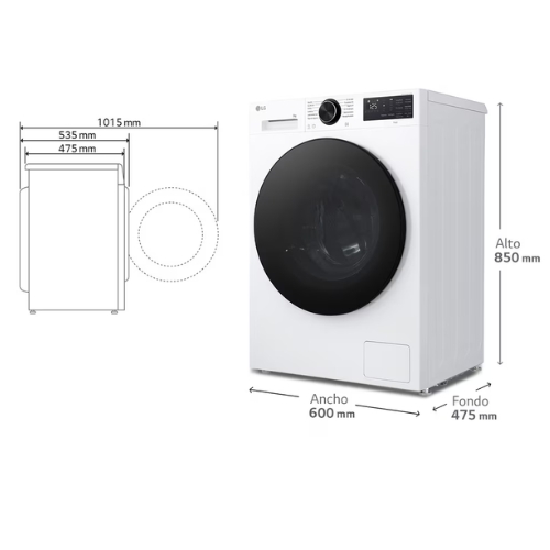 LAVADORA LG F2X50S8TLB FONDO ESP BL 8KG 12000RPM A