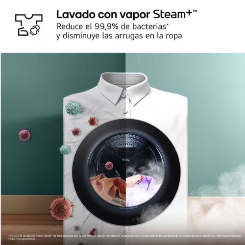 LAVADORA LG F2X50S8TLB FONDO ESP BL 8KG 12000RPM A