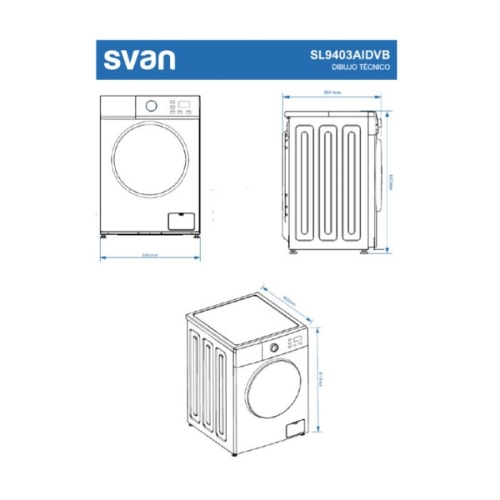 LAVADORA SVAN SL9404AIDV CF BL 9KG 1400RPM A