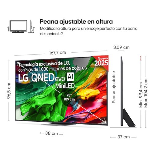 QNED LG 75QNED87A6B SMART TV MINILED 4K