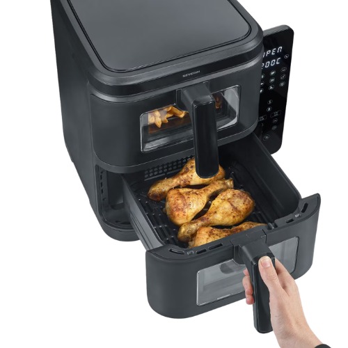 FREIDORA SEVERIN 2468 AIRE DOBLE NEGRO 2600W