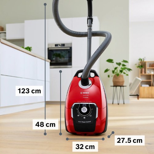 ASPIRADORA BOSCH BGB8PET3A CON BOLSA ANIMAL ROJO