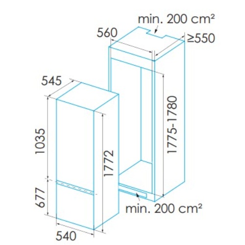 FRIGORIFICO EDESA EFC1722NFI SL COMBI E 924271360