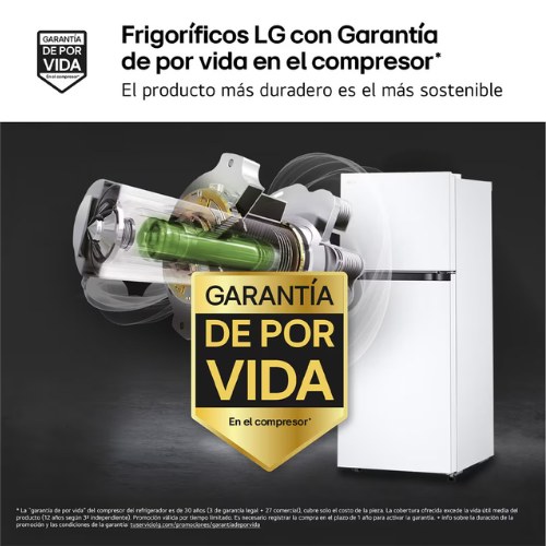FRIGORIFICO LG GTBV22SWNJ 2PTAS NF BL 145CM E