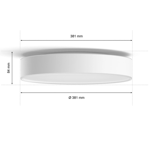 PLAFON PHILIPS HUE ENRAVE M BLANC 915005996601