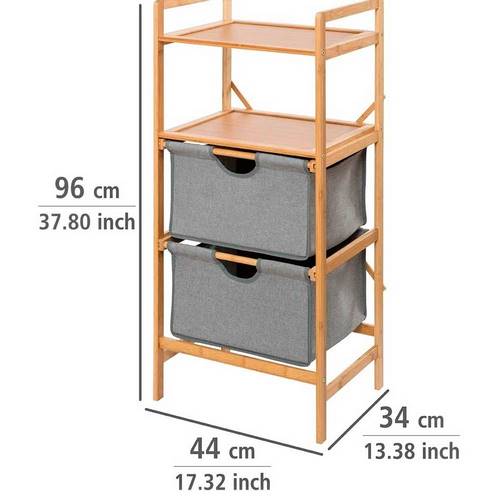ESTANTERIA WENKO 62212 BAHARI BAMBU 2-CESTAS
