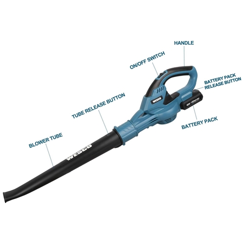 SOPLADOR WESCO WS8511.1 BATERIA 18V