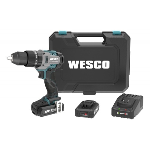 TALADRO PERCUTOR WESCO WS2419K2 18V 60NM 2BAT+CAR