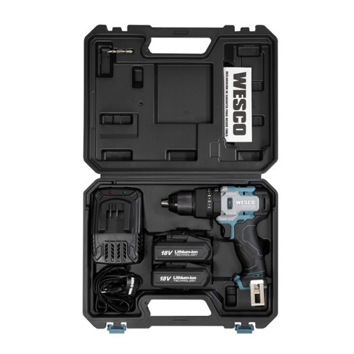 TALADRO PERCUTOR WESCO WS2419K2 18V 60NM 2BAT+CAR