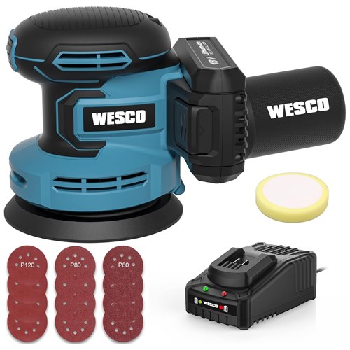 LIJADORA EXCENTRICA WESCO WS2302.1 18V 2,0AH