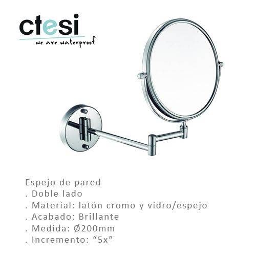 ESPEJO BAÑ CETESI TELESCOP 1X5 PARED CT1205160