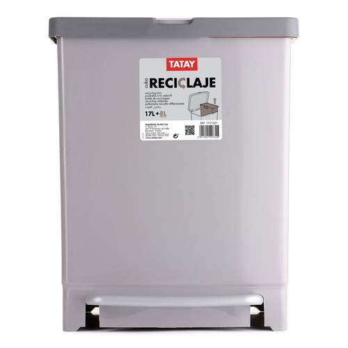 CUBO TATAY RECICLAJE GRIS 11016.01